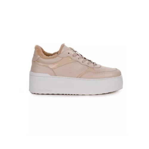 Beige platform sneakers Baldinini , Beige , Dames