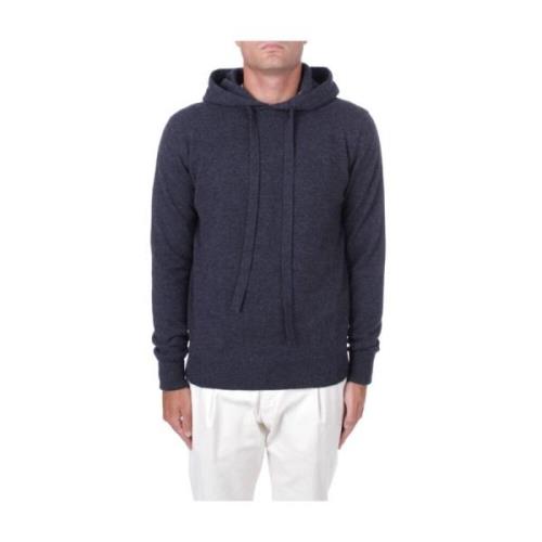 Blauwe Virgin Wol Hoodie Alpha Studio , Blue , Heren