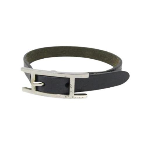 Pre-owned Leather bracelets Hermès Vintage , Black , Dames