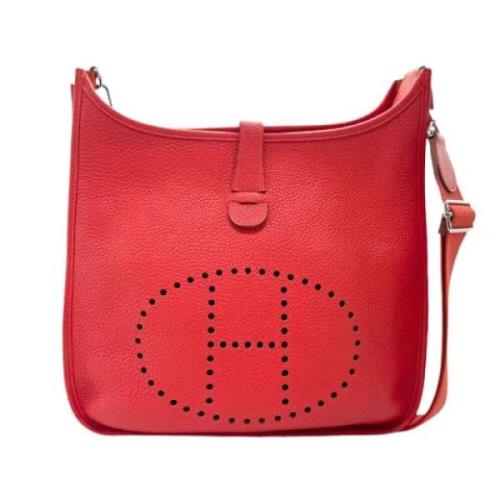 Pre-owned Leather shoulder-bags Hermès Vintage , Red , Dames