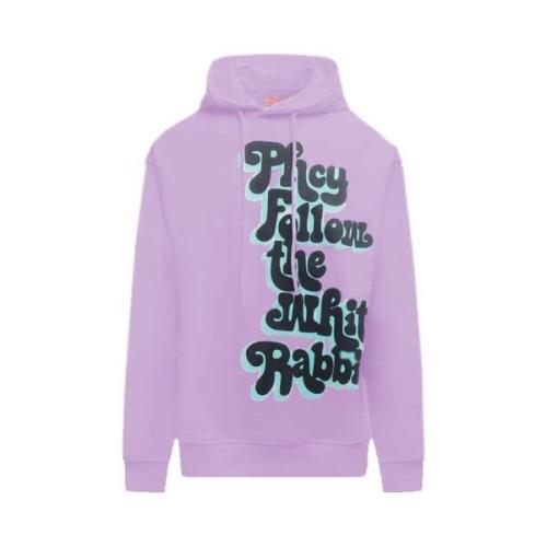 Grafische Print Hoodie voor Mannen Charles Design , Purple , Heren