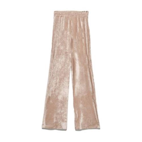 Ribfluwelen Flare Broek Hinnominate , Beige , Dames