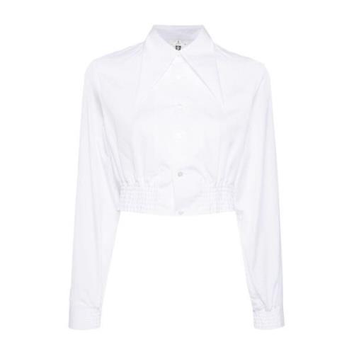 Witte Crop Katoenen Overhemd Noir Kei Ninomiya , White , Dames