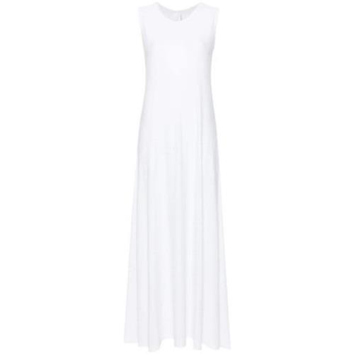 Witte Maxi Jurk met Zijzakken Norma Kamali , White , Dames