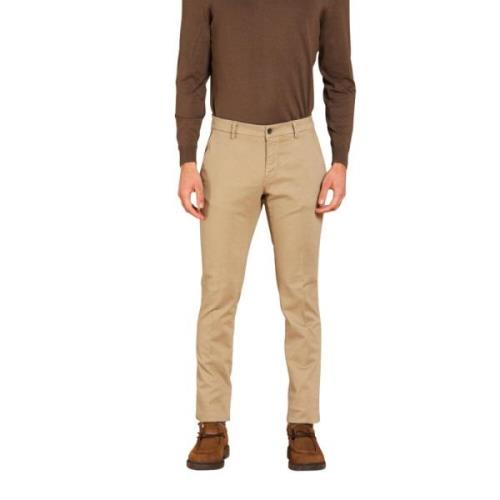 Extra Slim Fit Chino Broek in Milano Stijl Mason's , Beige , Heren