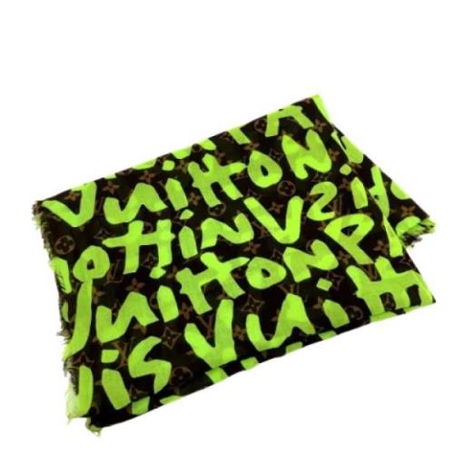 Pre-owned Cotton scarves Louis Vuitton Vintage , Green , Dames