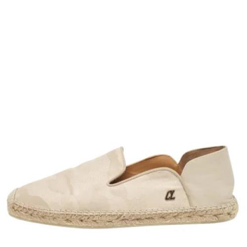 Pre-owned Canvas flats Christian Louboutin Pre-owned , Beige , Heren