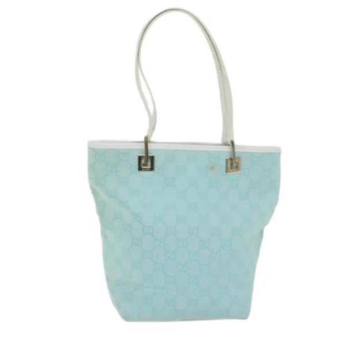 Pre-owned Canvas totes Gucci Vintage , Blue , Dames