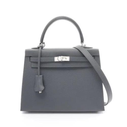 Pre-owned Fabric handbags Hermès Vintage , Gray , Dames