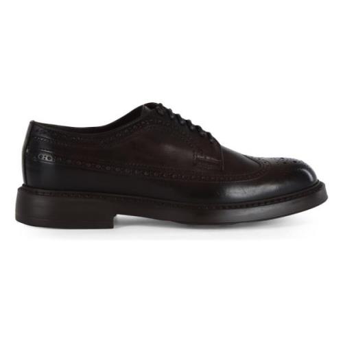 Leren brogue wingtip schoenen Doucal's , Brown , Heren