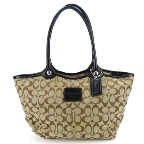 Pre-owned Canvas shoulder-bags Coach Pre-owned , Beige , Dames