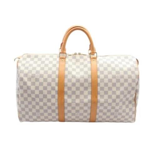 Pre-owned Canvas travel-bags Louis Vuitton Vintage , White , Dames