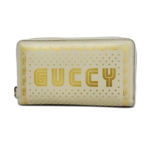 Pre-owned Leather wallets Gucci Vintage , Beige , Dames