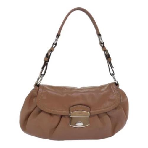 Pre-owned Leather shoulder-bags Prada Vintage , Brown , Dames