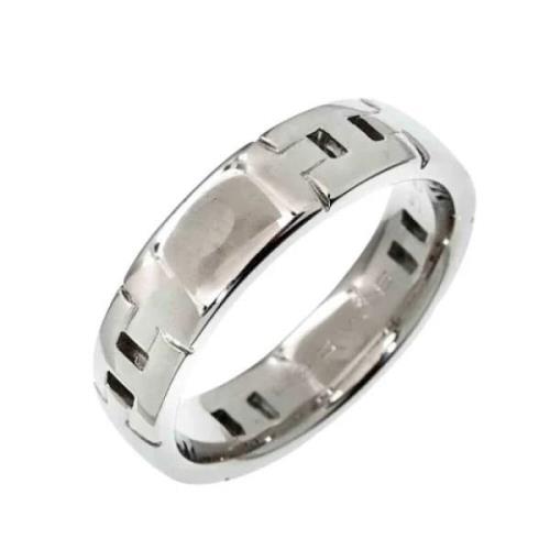 Pre-owned White Gold rings Hermès Vintage , Gray , Dames