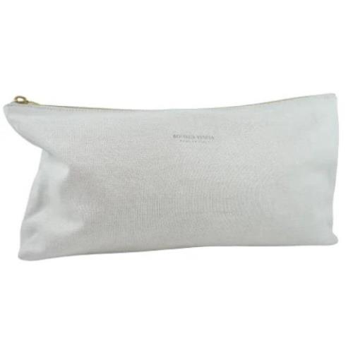 Pre-owned Canvas clutches Bottega Veneta Vintage , White , Dames