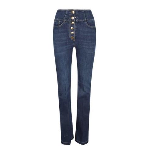 Stijlvolle Blauwe Denim Jeans Elisabetta Franchi , Blue , Dames