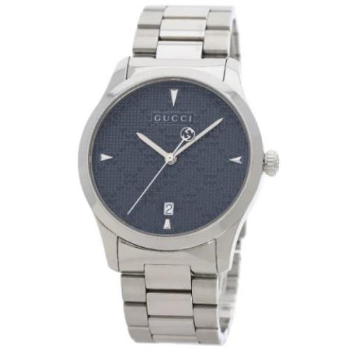 Pre-owned Stainless Steel watches Gucci Vintage , Blue , Dames