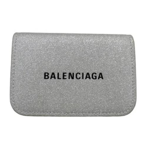 Pre-owned Leather wallets Balenciaga Vintage , Gray , Dames