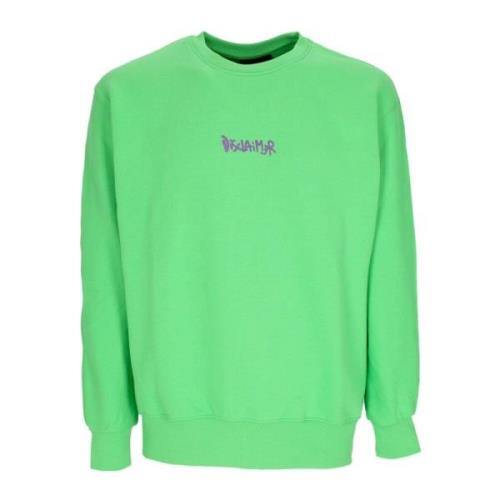 Lichte Crewneck Sweatshirt Achterlogo Lime/Paars Disclaimer , Green , ...