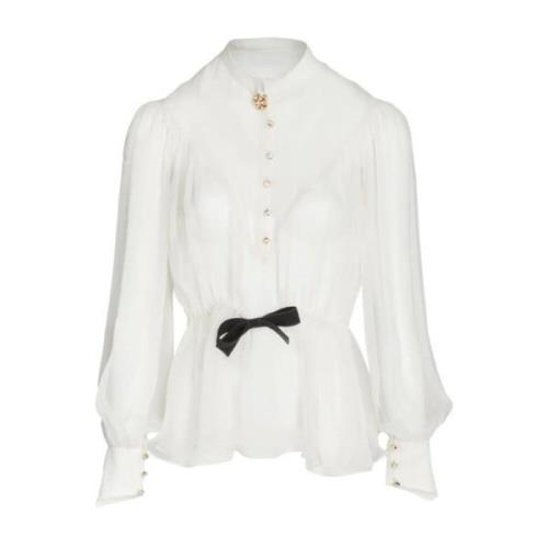 Ivoor Blouse met stijl 1102 Giambattista Valli , White , Dames