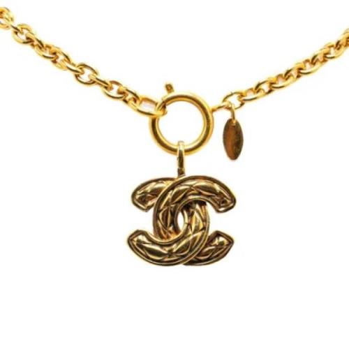 Pre-owned Fabric chanel-jewelry Chanel Vintage , Yellow , Dames