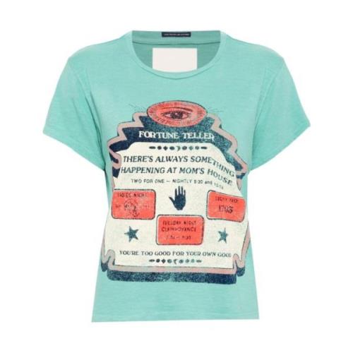 Fortune Print T-Shirt Mother , Green , Dames