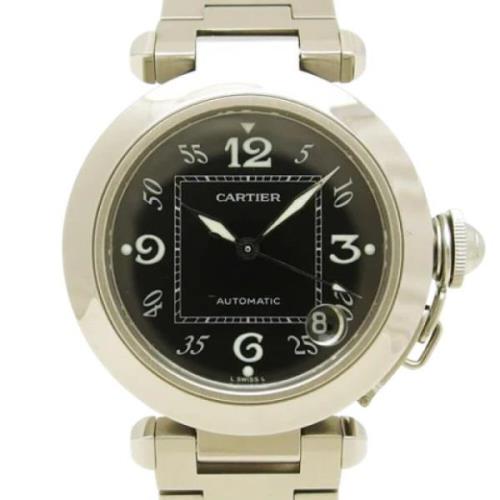 Pre-owned Stainless Steel watches Cartier Vintage , Black , Dames