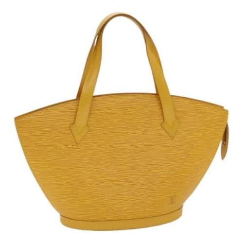 Pre-owned Leather handbags Louis Vuitton Vintage , Yellow , Dames