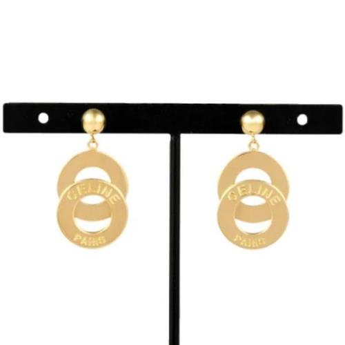 Pre-owned Yellow Gold earrings Celine Vintage , Yellow , Dames