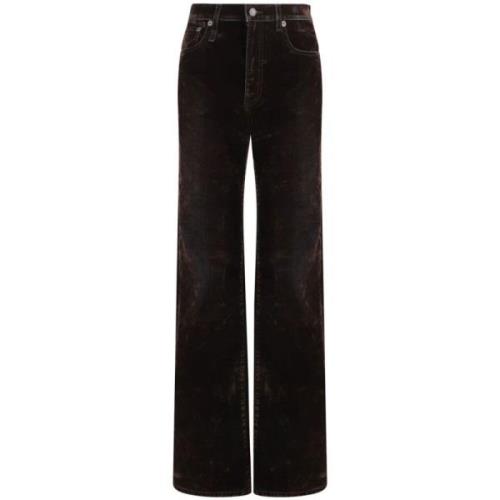 Flocked Brown Jane Jean R13 , Brown , Dames