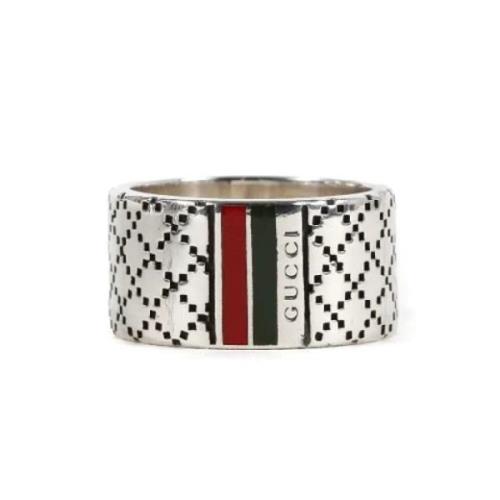 Pre-owned Silver rings Gucci Vintage , Gray , Heren