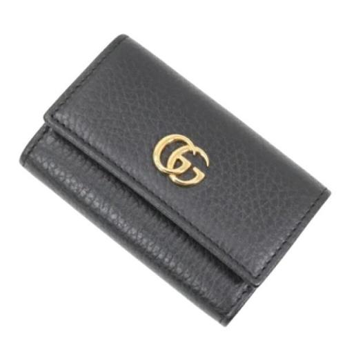 Pre-owned Leather key-holders Gucci Vintage , Black , Dames