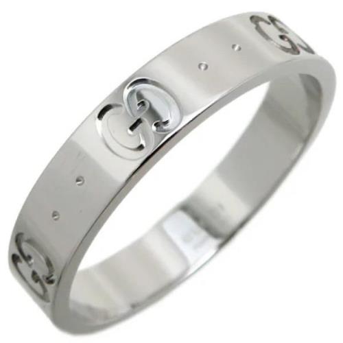 Pre-owned White Gold rings Gucci Vintage , Gray , Dames