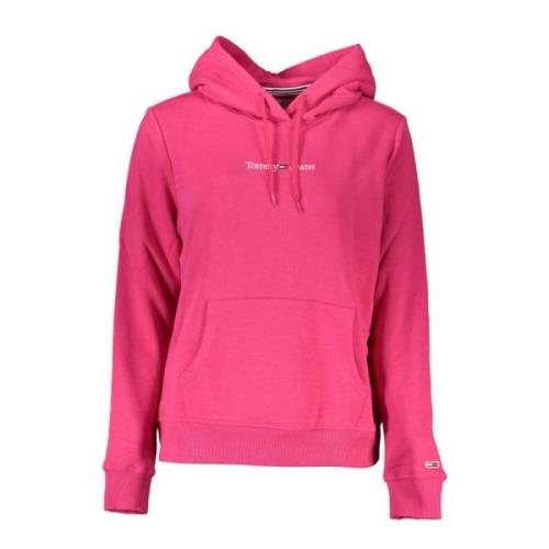 Roze hoodie met centrale zak en logoprint Tommy Hilfiger , Pink , Dame...