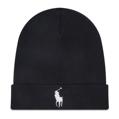 Zwarte Gebreide Muts Ralph Lauren , Black , Heren