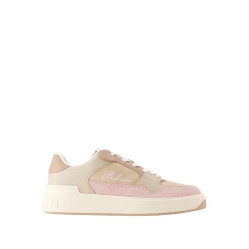 Roze Leren Sneakers - B-Court Flip Balmain , Pink , Dames