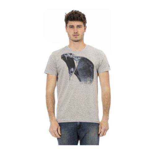 Ronde hals korte mouw T-shirt Trussardi , Gray , Heren