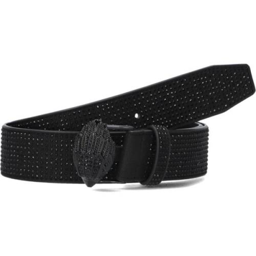 Zwart Gem Riem voor Vrouwen Kurt Geiger , Black , Dames