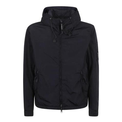 Blauwe Waterafstotende Hoodie Jas C.p. Company , Black , Heren