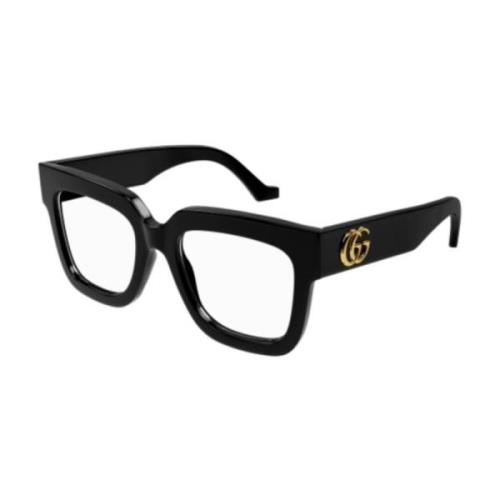 Stijlvolle zwarte zonnebril voor mannen Gucci , Black , Unisex