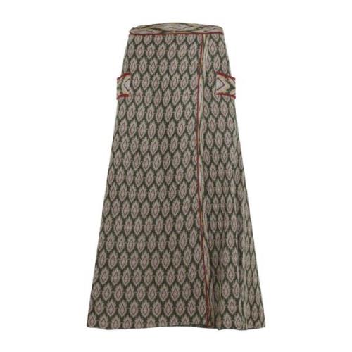 Groene Midi Rok Damesmode Etro , Green , Dames