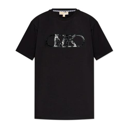 T-shirt met logo Michael Kors , Black , Dames