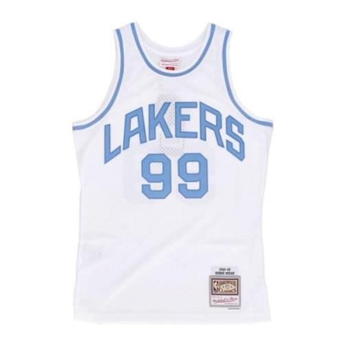 Vintage Basketball Tank Top George Mikan Mitchell & Ness , White , Her...