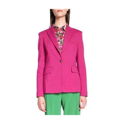 Klassieke Jas met Enkele Knoopsluiting Pinko , Pink , Dames