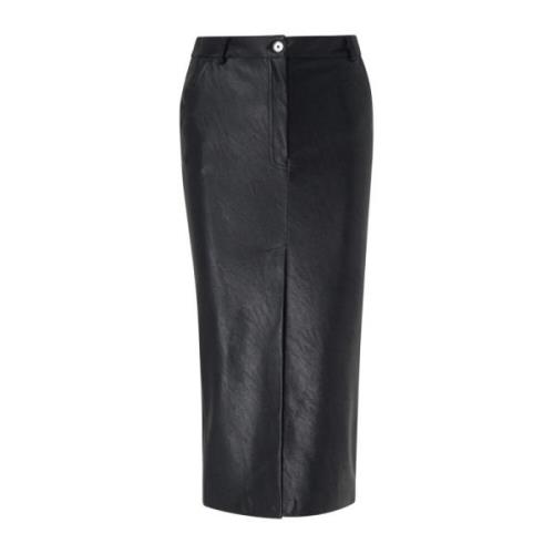 Rok van imitatieleer Chic stijl Pinko , Black , Dames