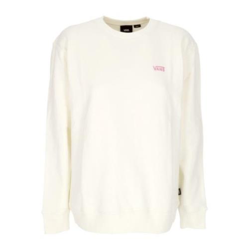 Witte Sweatshirt met Geborduurd Logo Vans , White , Dames