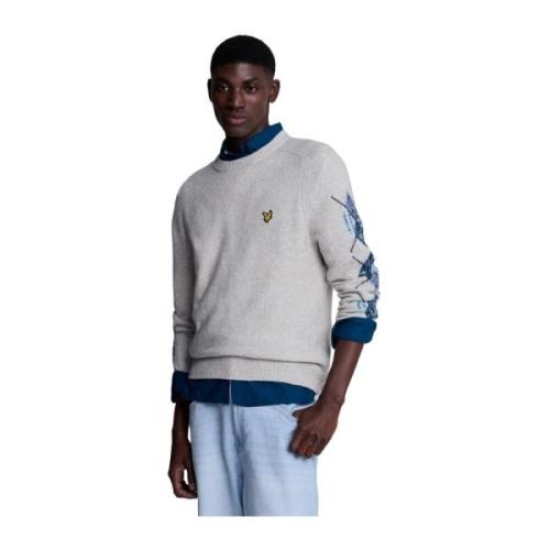 Argyle Sleeve Jumper Lyle & Scott , Gray , Heren