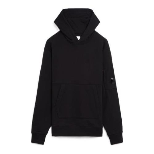 Zwarte fleece hoodie C.p. Company , Black , Heren