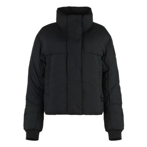 Nylon Bomberjack met Ganzendons Canada Goose , Black , Dames